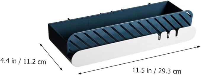 Self-Adhesive Bathroom Wall Shelf Hanging Storage Rack for Bathroom Kitchen Durable Blue Organizer for Toiletries Sundries Easy to Install Smooth Surfaces