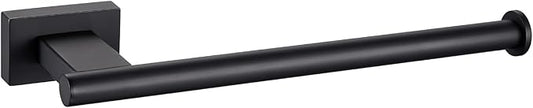 Suyar Hand Towel Holder Matte Black, SUS 304 Stainless Steel Hand Towel Rack for Bathroom Kitchen, Wall Mounted