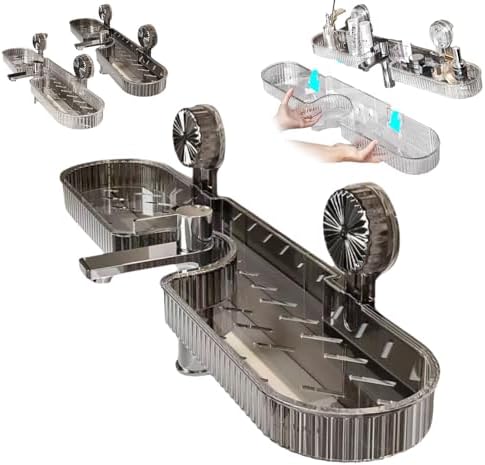 No-Drill Suction Shelf for Bathroom Sink, Wall-Mounted Storage Rack with Drainage for Shampoo, Towels, & More – Space-Saving Kitchen Organizer (1 Pack)