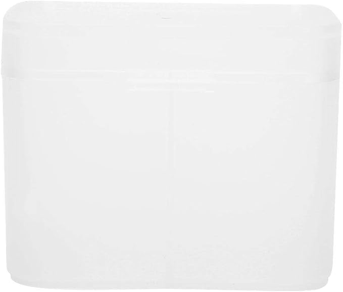 2 Grids Nail Storage Box Nail Polish Remover Pad Storage Box Container Box Plastic Box Transparent Box Makeup Storage Box Durable Safe and Hygienic Suitable for Home Salon(WHITE)