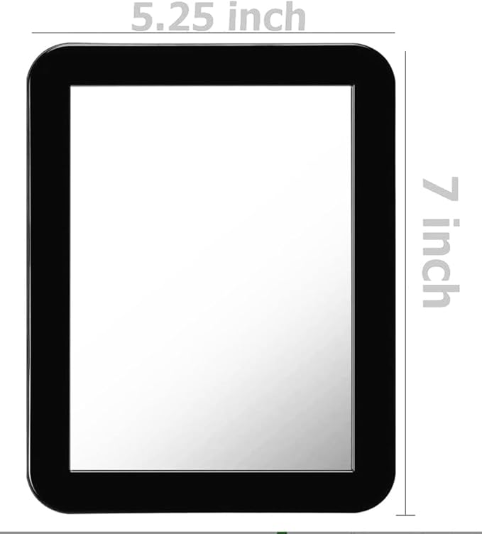 Magnetic Locker Mirror,Small Mirror for Locker - 5" x 7" Iocker Mirror Magnetic - Magnet Mirror for School Locker, Bathroom, Workshop Toolbox, Office Cabinet,Mirror Locker Accessories,Black