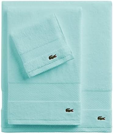 Lacoste Heritage 100% Supima Cotton Hand Towel, Mint, 16" x 30" – Highly Absorbent & Quick Drying, Premium Super Soft Bath Towel, Bathroom Essential, Gift for All Occasions, Machine Washable