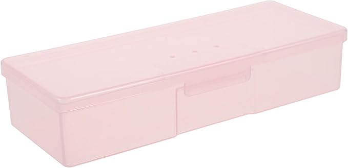 Manicure Tool Box Organizer Clear Nail Storage Case Portable Nail Kit Organizer for Home Salon Use with Large Capacity