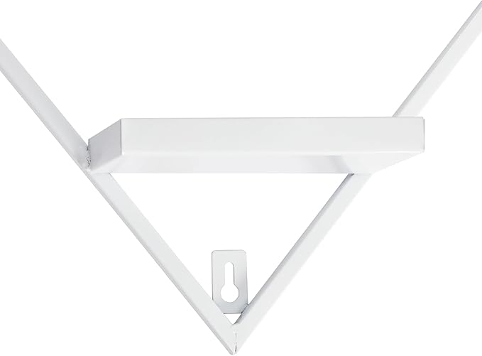 Wall-Mounted Nail Polish Rack, Set of 4 Rhombus White Nail Polish Shelf Lipstick Perfume Cosmetic Display Shelf for Home Spa Nail Salon Shop