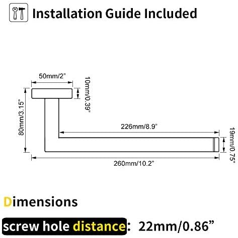 GERZWY SUS 304 Stainless Steel Hand Towel Holder Modern Bathroom Towel Ring Wall Mounted Brushed Finish IG1806-LS
