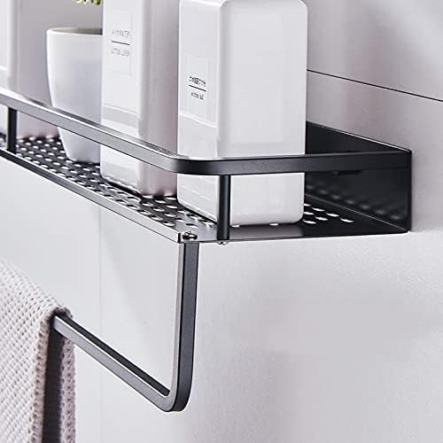 ZTBH Bathroom Divider Black Wall-Mounted Bathroom Shelf, Shelf Storage Rack Bathroom Hardware Sets (Color : 30cm-1)