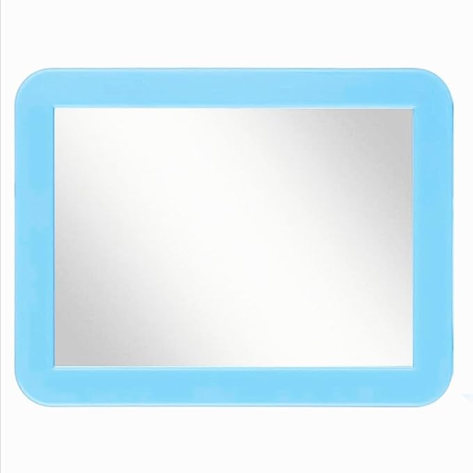 10 Pack Blue Magnetic Locker Mirror,5" x 7" Iocker Mirror Magnetic - Small Mirrors for School Locker, Bathroom, Workshop Toolbox, Office Cabinet,Easy Install