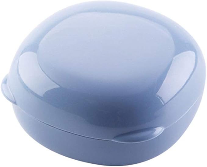 WFF Travel Soap Box, Portable, Waterproof Drain with Lid, Sealed Design, Save Space（Set of 2） (Color : A, Size : S)