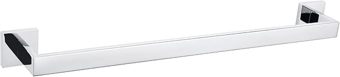 Bath Towel Bar 23.74", Angle Simple SUS304 Stainless Steel Bathroom Towel Holder, Shower Towel Rod, Single Towel Hanger Bar, Clothing Towel Rack for Wall, Polished Chrome
