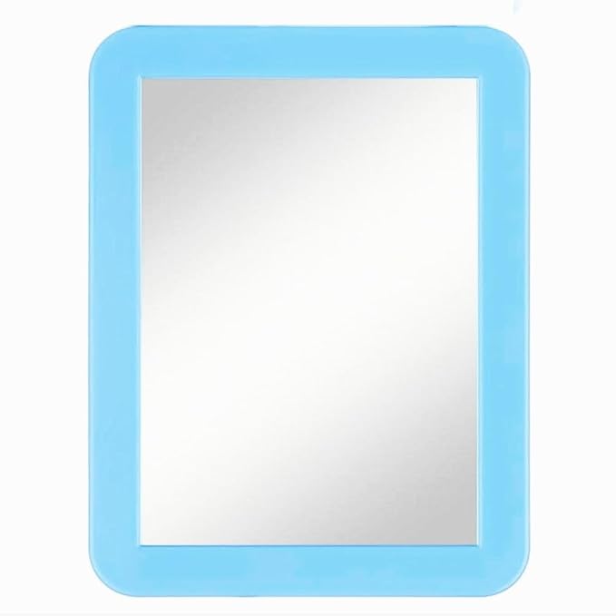 Gifts for Back to School Season,Blue Magnetic Locker Mirror - 5" x 7" Magnet Mirrors for School, Bathroom, Workshop,Small Magnetic Mirrors for Office,Mirror Locker