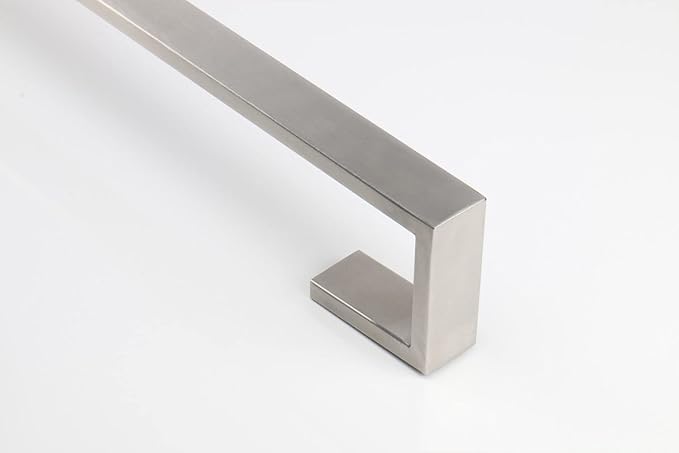 TocTen Bath Towel Rack - 2 Pack Square Base Thicken SUS304 Stainless Steel Towel Bar for Bathroom, Bathroom Bar Accessories Towel Rod Heavy Duty Wall Mounted Towel Holder(Brushed Nickel, 16 Inch)