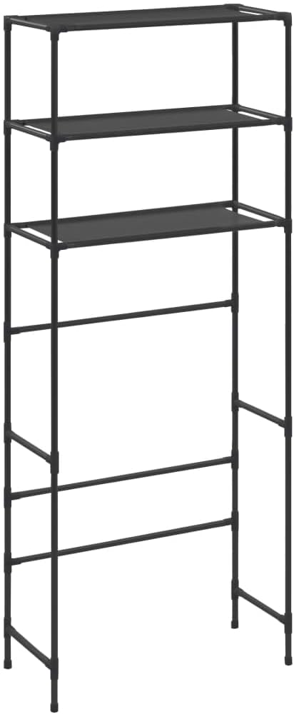 vidaXL Storage Shelf Black Stainless Steel, Plastic, Non-Woven Fabric