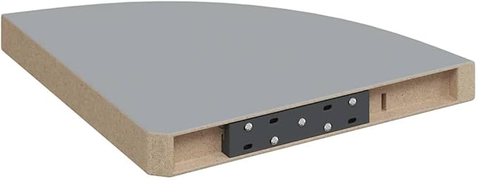 Set of 4 Floating Corner Shelves, Wall Mounted Triangular Display Storage Rack for Bedroom, Living Room, Kitchen, Modern Matte Grey MDF Wood
