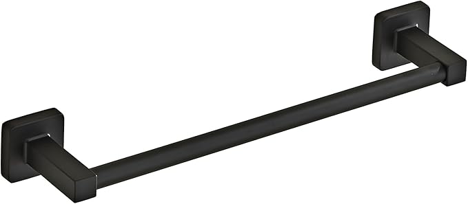Matte Black Bathroom 12 InchTowel Bar, Bath Accessories Thicken Stainless Steel Shower Towel Rack for Bathroom, Towel Holder Wall Mounted (Total Length 14-Inch)