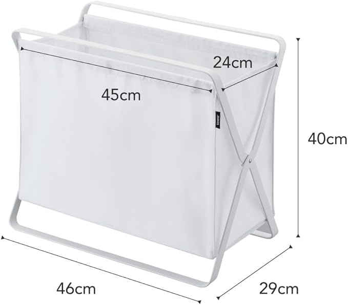Yamazaki Home Tower Space Saving Storage Hamper, 16" - Steel - 8.5 Gallon, 32 Liters