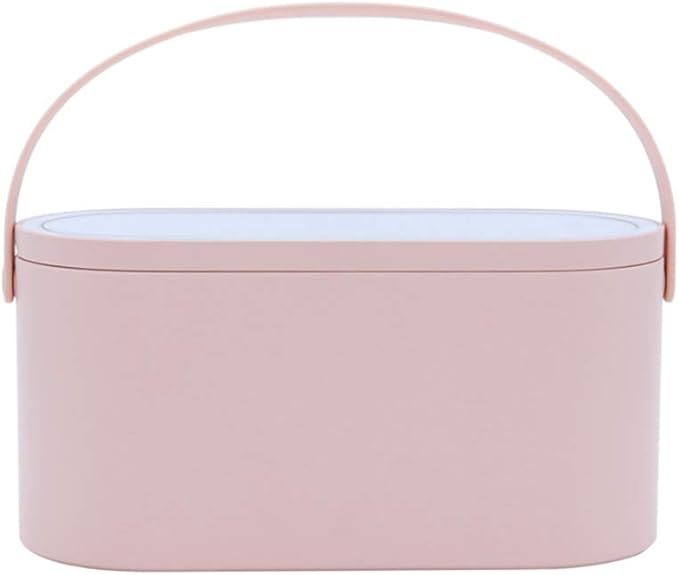 2025 Makeup Case with Mirror, Portable Cosmetics Box with LED Lighted Mirror for Bedroom, Travel, Multi-purpose Makeup Organizer Carrying Storage Case, Travel Size, Gift for Mom Ladies Girls