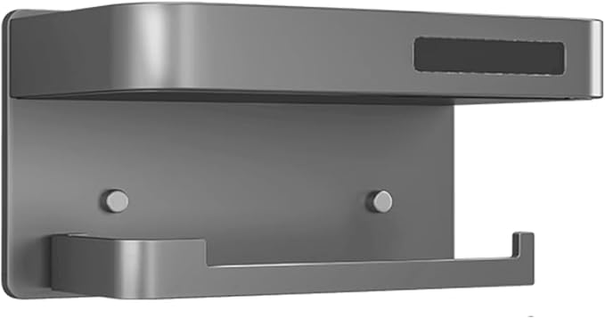 Removable Wall-Mounted Bathroom Shelf Aluminum Bathroom Shelf Multi-Functional Double-Layer Storage Thickened Bathroom Shelf Large Capacity