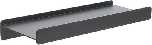 HANABASS Bathroom Shelf Organizer 12inch Wall Mounted Aluminum Alloy Floating Rack Dark Metallic Narrow Storage for Bathroom and Kitchen