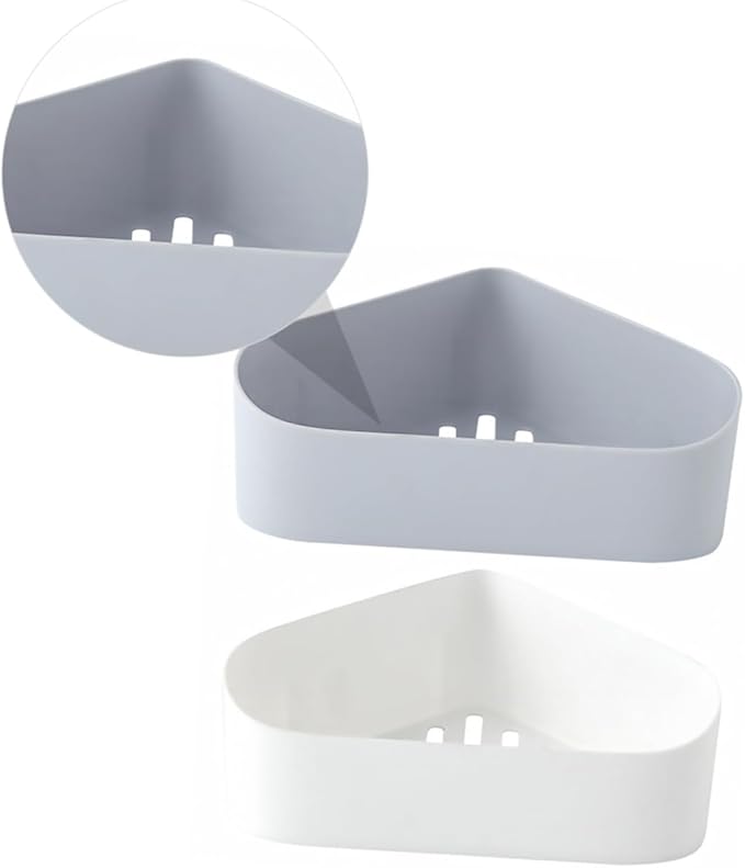 MAGICLULU 2pcs Wall-Mount Storage Rack Simple Draining Shelf for Bathroom Kitchen Organization No Punching Required Stylish Design for Space-Saving Storage