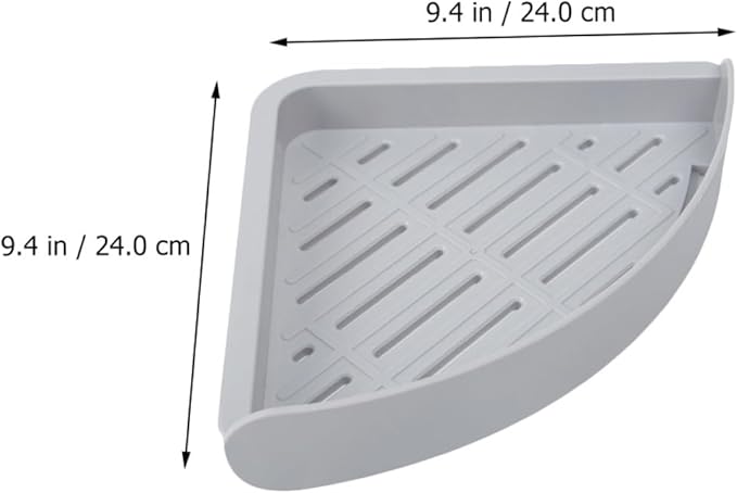 2Pcs Wall Corner Shelf Bathroom Organizer Racks Moisture Drainage Design Strong Adhesion for Kitchen and Toilet Storage