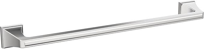 Amerock BH3602326 | Chrome Towel Bar | 18 in (457 mm) Towel Rack | Mulholland | Bathroom Towel Holder | Bathroom Hardware | Bath Accessories