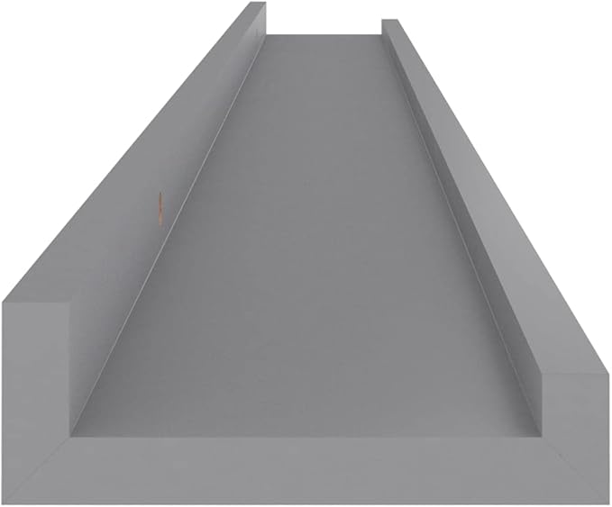 Wall Shelves 4 pcs Gray 39.4x3.5x1.2 Inches MDF Floating Shelves for Living Room Bedroom Kitchen Storage Display Organizer Modern Decorative Shelving