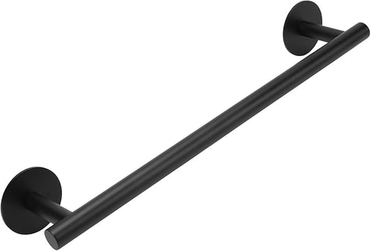 Hand Adhesive Bathroom Towel Bars, 16 Inch Stainless Steel Towel Racks for Bathroom or Kitchen Wall Mounted, Heavy Duty Hand Towel Holder Organizer, Modern Home Decor Towel Rod, Black