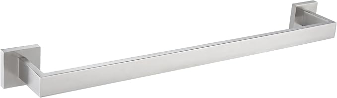 Bath Towel Bar 23.74", Angle Simple SUS304 Stainless Steel Bathroom Towel Holder, Shower Towel Rod, Single Towel Hanger Bar, Clothing Towel Rack for Wall, Brushed Nickel