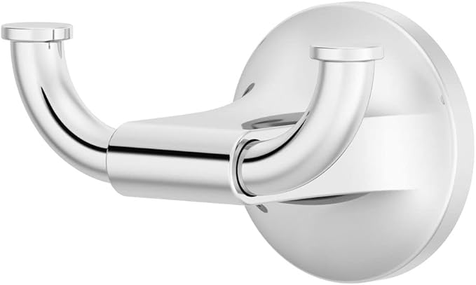 Pfister Pfirst Modern Towel Hook, Bathroom Towel Hook, Wall-Mounted, Screw-In, Polished Chrome Finish, BRHPFM0C