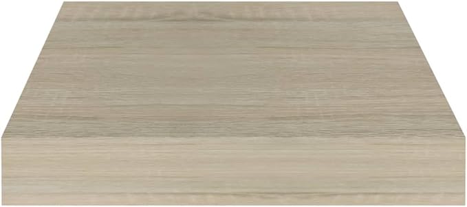 Floating Wall Shelf Oak 9.1x9.3x1.5 Inches MDF Board Invisible Mounting Display Rack for Home Decor Books Collectibles Awards Ornaments