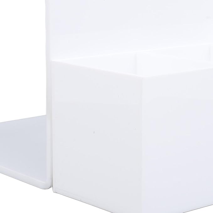 Asixxsix Eyelash Grafting Pillow Stand, Acrylic Eyelash Pillow Rack with Tape Dispenser Cutter, Warm Lash Extension Makeup Tool Display Cabinet Shelves, for Eyelash Salons (White)