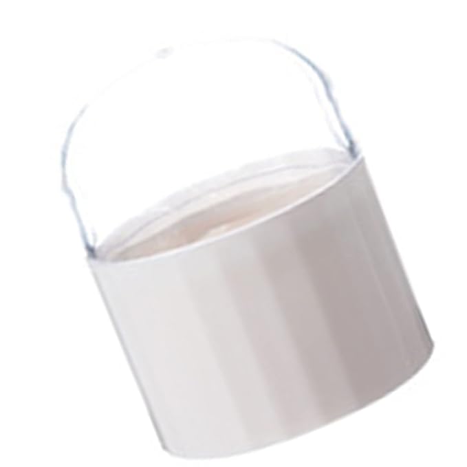 ZJchao Makeup Sponge Holder, Makeup Sponge Case, 3.1 x 2.3in Beauty Cosmetic Egg Organizer Case with Detachable Base and Clear Lid (White)