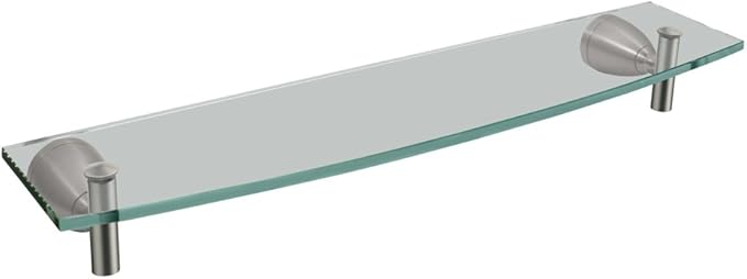 Gatco 4796 Avenue Glass Shelf, Satin Nickel