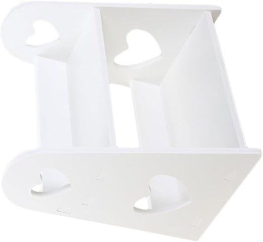 PartyKindom Heart-Shaped Hollow Bathroom Shelf for Cosmetics Storage Small Rack for Washbasin Organization Easy to Clean and Install for Home