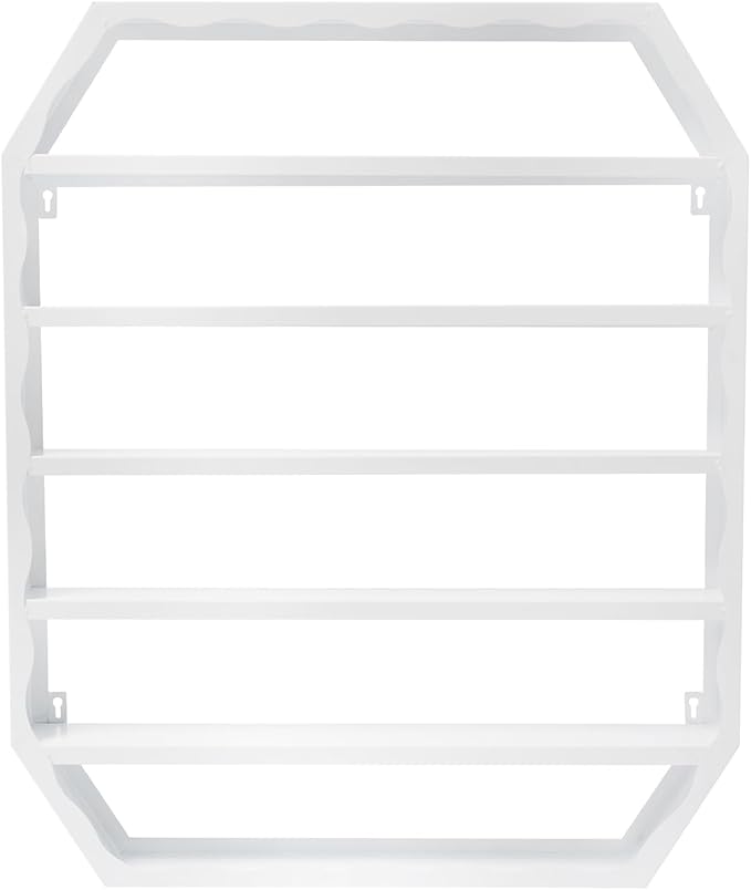 3pcs Wall-Mounted Nail Polish Storage Racks, Multi-Tiers Metal Display Racks With Middle Rack & 2 Side Racks,Metal Essential Oil Organizer Storage Racks For Homes, Nail Salons, Spas,Stores (White)