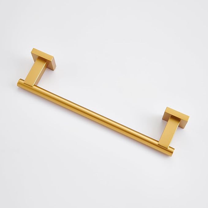 Miyili 12-Inch Hand Towel Bar Stainless Steel Towel Holder Rack for Bathroom or Kitchen Wall Mount Gold Finish, A02G30A
