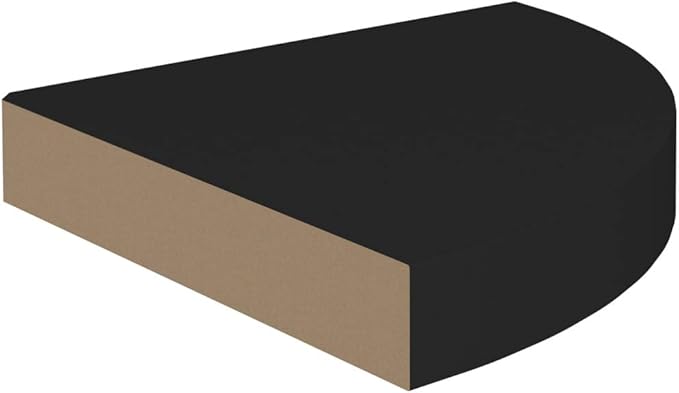 Floating Corner Shelf 9.8x9.8 Inch Black Wall Mounted Shelves with Invisible Bracket - Honeycomb MDF Metal Storage for Bathroom Bedroom Living Room Home Decor