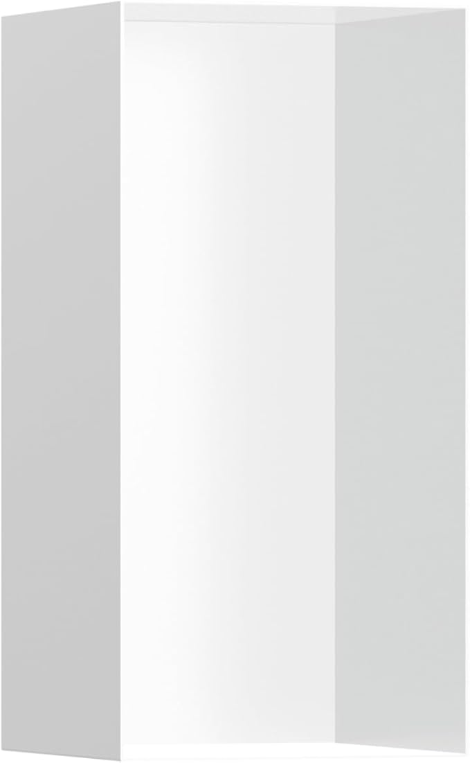 hansgrohe XtraStoris Minimalistic Recessed Wall Niche with Open Frame 12"x 6"x 5.5" in Matte White, 56076700