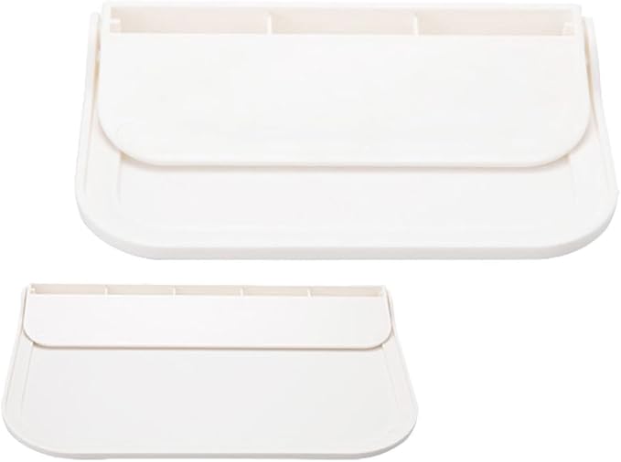 Cabilock 2pcs Foldable Bathroom Wall Mounted Shelves, Small and Large Space-Saving Storage Racks for Soap, Towels, and Toiletries, Adhesive Floating Foldable Shelves for Bathroom