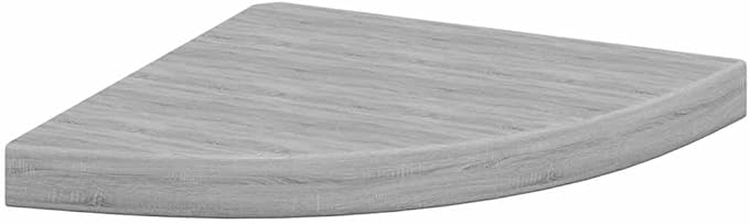 Wall Corner Shelf Set of 2, Floating Shelves for Bedroom Living Room, Modern Triangular Honeycomb MDF Display Shelves for Small Space Storage, Concrete Grey