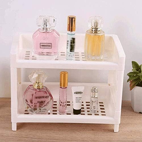 Adjustable 2-Tier Bathroom Shelf - Multi-Functional Storage Rack for Kitchen, Living Room & Bathroom - Stylish Pink nizer for Space-Saving Solutions