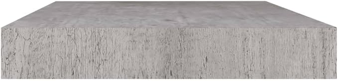Floating Wall Shelf Concrete Gray 19.7x9.1x1.5 Invisible Mounting Display Rack for Living Room Bedroom Office Decor with 15lb Capacity