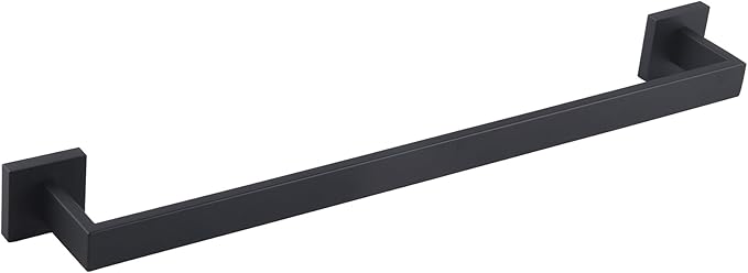 Towel Bar Matte Black 23.74", Angle Simple SUS304 Stainless Steel Bathroom Towel Holder, Shower Towel Rod, Single Towel Hanger Bar, Clothing Towel Rack for Wall