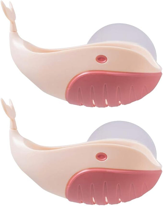 WFF Cartoon-Style Small Fish Soap, Removable, Easy to Clean, Keep Dry, Strong Suction Cup,for Bathroom, Kitchen and Travel (Color : B)