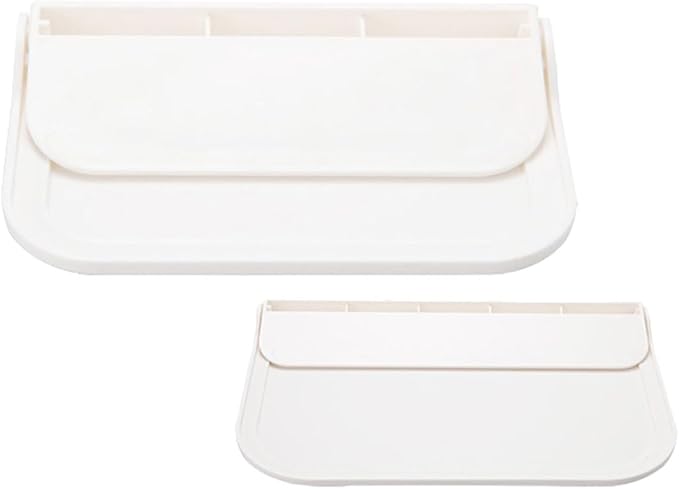 Luxshiny 2pcs Foldable Wall Shelf Bathroom Storage Rack for Towels and Soap, Space-Saving Fold Down Bathroom Shelves, Wall Mounted Organizer for Small and Large Spaces