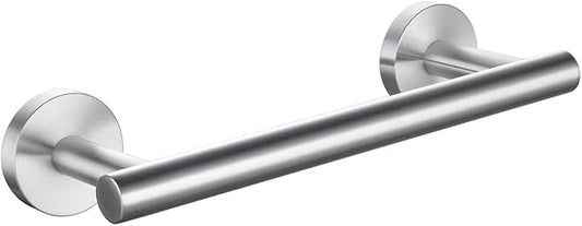 Miyili Small Kitchen Towel Bar 9 Inch Stainless Steel Cabinet Hand Towel Bar Hanger Rail Towel Rod Round Modern Style Brushed Finish