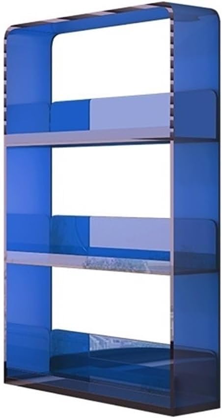 3-Tier Acrylic Bathroom Wall Shelf, Simple Wall Shelves for Toiletries, Perfume and Cosmetics, Clear Bathroom Organizer for Home, Toilet and Vanity(Blue)