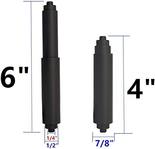Toilet Paper Holder Roller 2pcs Black Color Plastic Toilet Tissue Flexible Holder Replacement Bathroom Plastic Spring Loaded Insert Spindle
