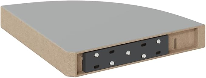 Set of 2 Floating Corner Shelves, Wall Mounted Honeycomb Storage Shelf, Modern High Gloss Grey MDF Display Shelves for Living Room, Bedroom, and Office, 9.8 Inch