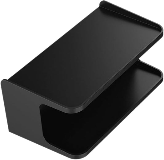 Double Layer Wall Mounted Bedside Shelf Stylish Floating Bathroom Organizer with Surface Space-Saving Corner Storage for Bedroom Kitchen Living and Balcony